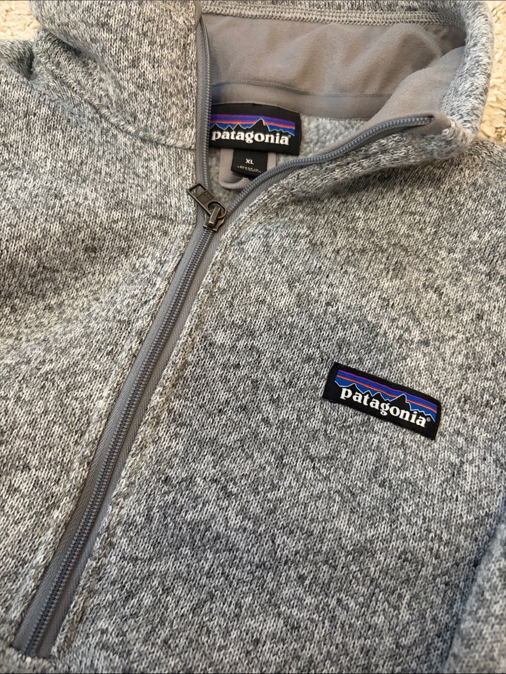 Patagonia Heather Gray Half-Zip Fleece Pullover - Picture 2 of 2